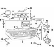 Audi Headlight Assembly - Genuine Audi 4N0941773B