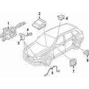 Audi VW Air Bag Impact Sensor - Genuine Audi VW 4N0959651F