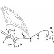 Audi Hood Release Handle - Genuine Audi 4N1823533C4PK