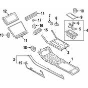 Audi Console Lid - Genuine Audi 4N18579682WO
