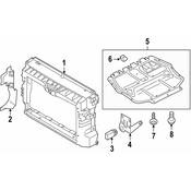 VW Radiator Support Baffle - Genuine VW 561121283A