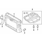 VW Radiator Support Baffle - Genuine VW 561121284D