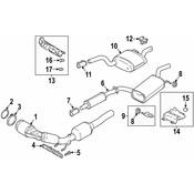 Volkswagen Catalytic Converter - Genuine VW 561254501