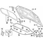 Volkswagen Hood Latch Support - Genuine VW 561805567A