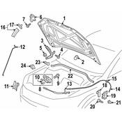 Volkswagen Hood Latch Support - Genuine VW 561805569D