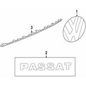 Volkswagen Deck Lid Emblem - Genuine VW 561853675AS2ZZ