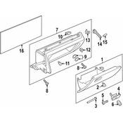 Volkswagen Glove Box Housing - Genuine VW 561857114C92W