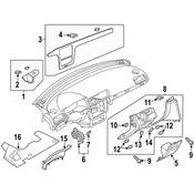 Volkswagen Headlight Switch Bezel - Genuine VW 561857211BNV1