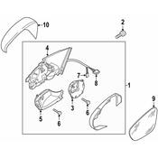 Volkswagen Door Mirror - Genuine VW 561857508BB9B9