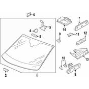 Volkswagen Interior Rear View Mirror Cover - Genuine VW 56185863482V