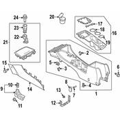 Volkswagen Console Tray - Genuine VW 561863284AN1QB