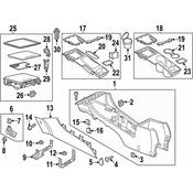 Volkswagen Console Cap - Genuine VW 56186335992W