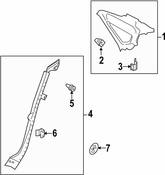 VW Interior Quarter Panel Trim Panel - Genuine VW 561867766C95T