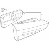 Volkswagen Back Up Light Assembly Gasket - Genuine VW 561945197D