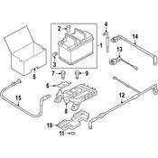 VW Battery Cable - Genuine VW 561971225A