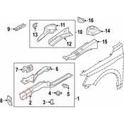 VW Suspension Strut Mount Bracket - Genuine VW 5C0810812A