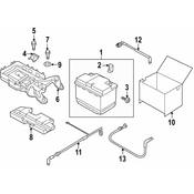 VW Battery Cable - Genuine VW 5C0971228AA
