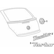Volkswagen Hatch Emblem - Genuine VW 5C1853670739