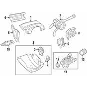 Volkswagen Steering Column Switch Housing - Genuine VW 5C5953513E9B9