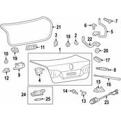VW Deck Lid Latch Cover - Genuine VW 5C6827229A