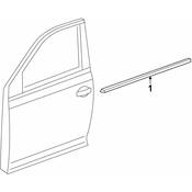 Volkswagen Door Belt Molding - Genuine VW 5C6837476C3Q7