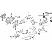 Volkswagen Steering Column Cover - Genuine VW 5C685856082V
