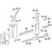 VW Body A-Pillar Trim Panel - Genuine VW 5C6867234S5T5