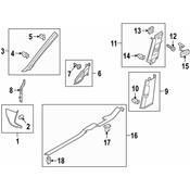 VW Body A-Pillar Trim Panel - Genuine VW 5G0868143B82V