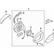 Volkswagen Door Mirror - Genuine VW 5G1857508FL9B9