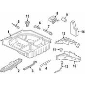 Volkswagen Trunk Floor Storage Box - Genuine VW 5G6863007HCA9
