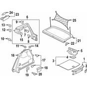 Volkswagen Rear Body Panel Trim Panel - Genuine VW 5G6863459K82V