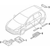 Volkswagen Vehicle Key - Genuine VW 5G6959752DEAIF