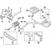 Volkswagen Exhaust Muffler - Genuine VW 5G9253609AF