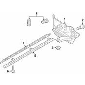 Volkswagen Rocker Panel Molding Bracket - Genuine VW 5G9853494