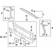 Audi VW Liftgate Trim Panel Clip - Genuine Audi VW 5G9867276A