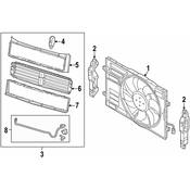 Volkswagen Radiator Shutter Assembly - Genuine VW 5GE122321C