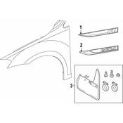Volkswagen Fender Emblem - Genuine VW 5GE853688DJMX