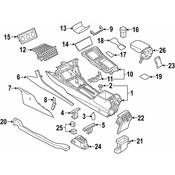 Volkswagen Console Air Vent - Genuine VW 5GE864298B82V