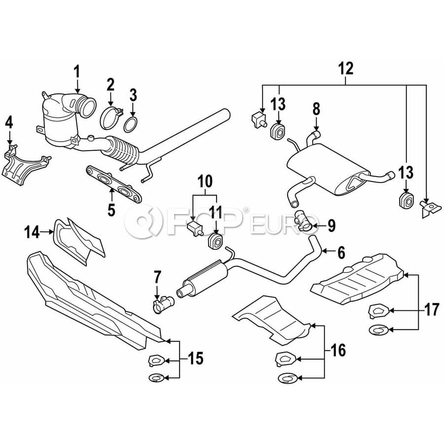 Genuine VW Volkswagen Exhaust Muffler