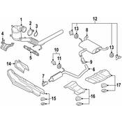 Volkswagen Exhaust Muffler - Genuine VW 5GM253609E