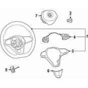 Volkswagen Steering Wheel Trim - Genuine VW 5H0419659LTCB
