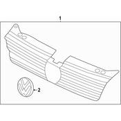 Volkswagen Grille Emblem - Genuine VW 5H0853601LDPJ
