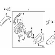Volkswagen Door Mirror Cover - Genuine VW 5H0857537DGRU