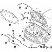 Volkswagen Hood Insulation Pad - Genuine VW 5H0863831A