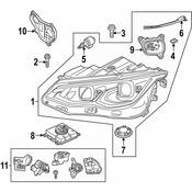 Volkswagen Headlight Assembly - Genuine VW 5H0941114E
