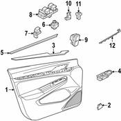 Volkswagen Door Lock Switch - Genuine VW 5H0962125WHS