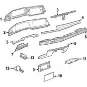 Volkswagen Instrument Panel Bezel - Genuine VW 5H1858365A4PK