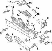 Volkswagen Console Mat - Genuine VW 5H1863330A9B9