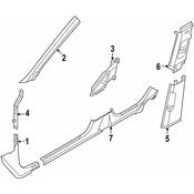 Volkswagen Kick Panel Trim - Genuine VW 5H1863483B4PK
