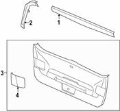 Volkswagen Liftgate Trim - Genuine VW 5H68677034PK